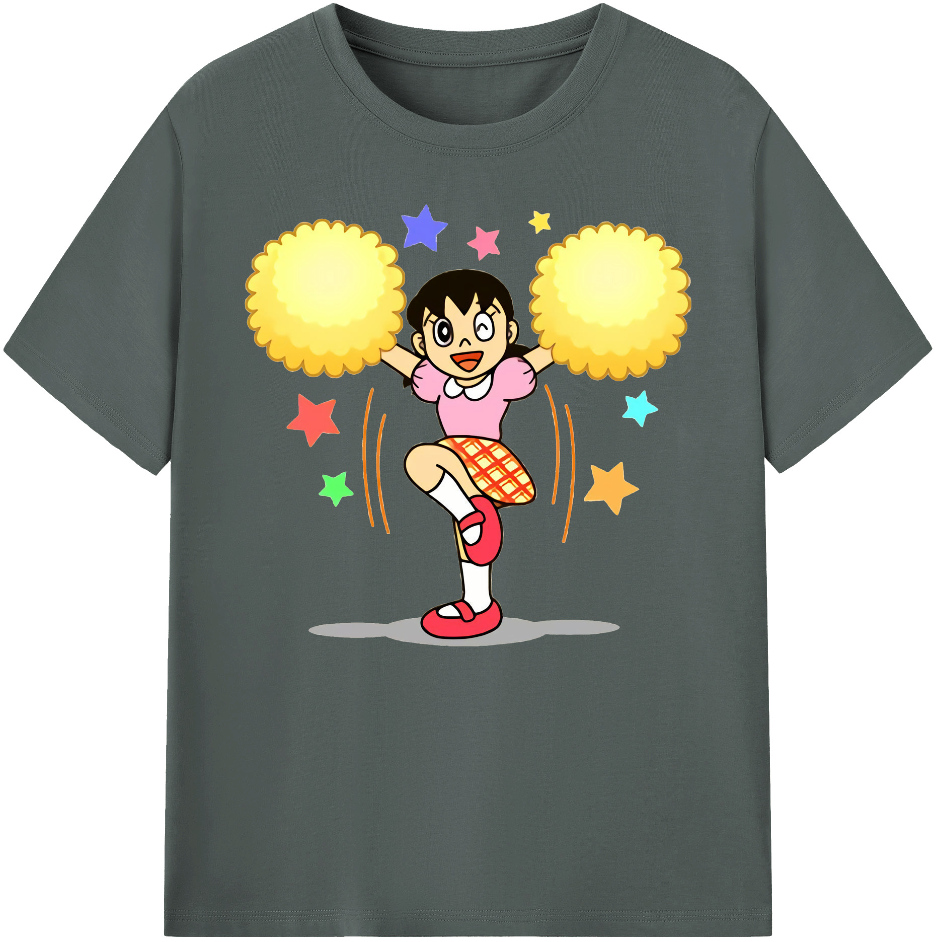 （画像用） ドラえもん みなもと しずか Doraemon Shizuka Minamoto 綿100％ メンズ半袖Tシャツ｜肌触りやわらか＆通気性